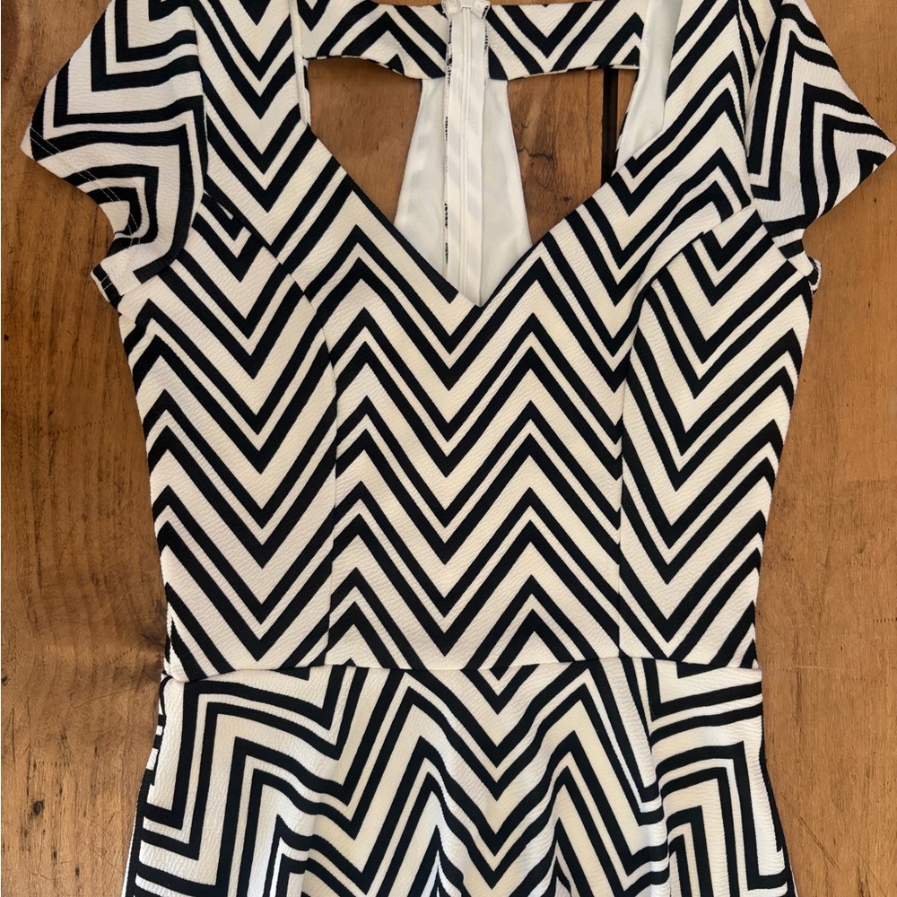 Black and White Just Me Short Dress